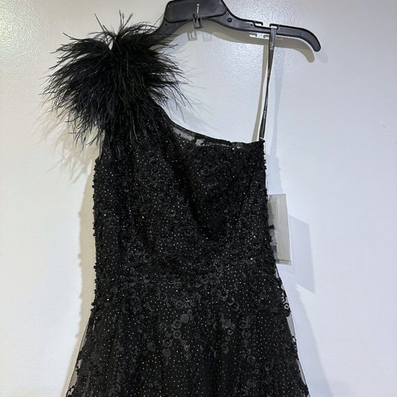 MAc Duggal | EMBELLISHED ONE SHOULDER A LINE GOWN 20389 - Picture 4 of 8